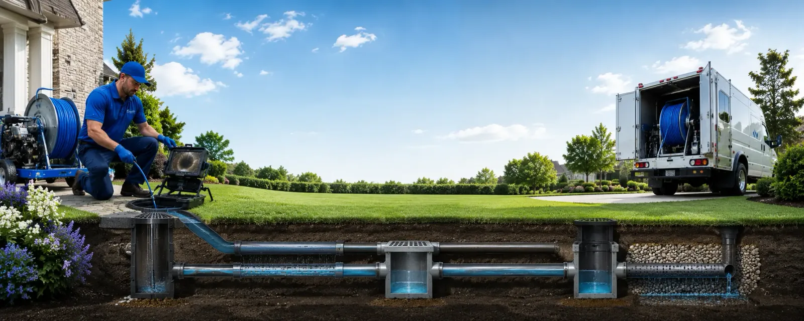 Outdoor drain cleaning information for Blunt, SD